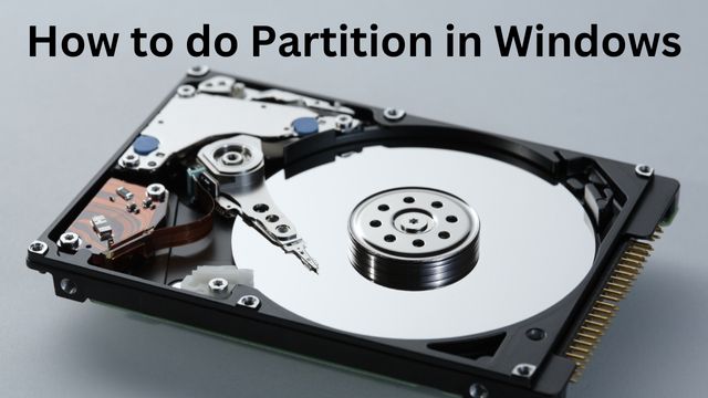 How to do Partition in Windows