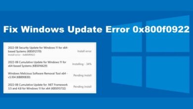 How to Fix Windows Update Error 0x800f0922