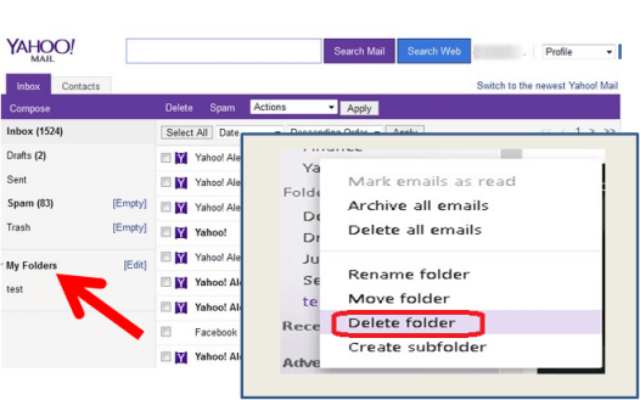 How To Delete A Yahoo Mail Folder