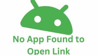 No App Found to Open Link
