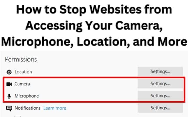 Stop Websites from Accessing